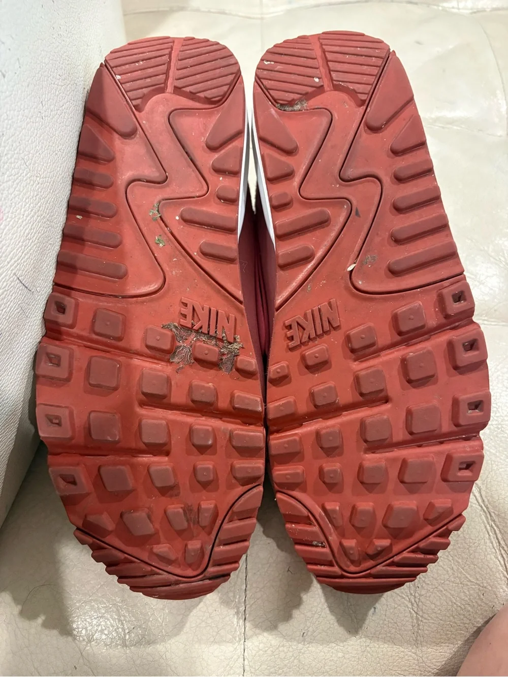 Nike Air Max white red and pink sneakers